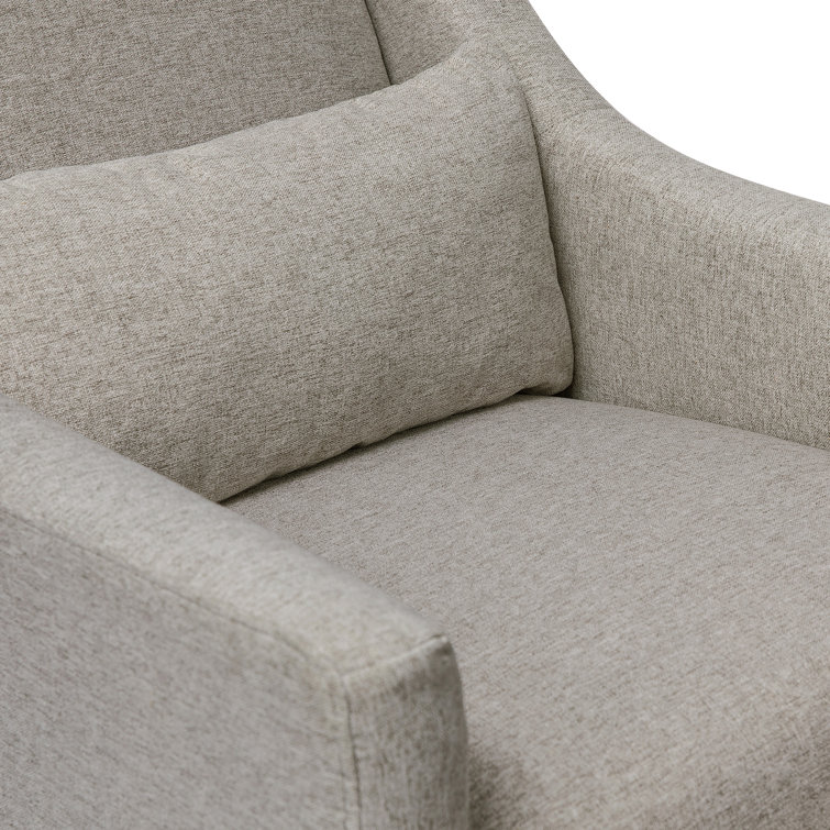 Eco-Weave Grey Swivel Glider with Ottoman for Modern Nurseries