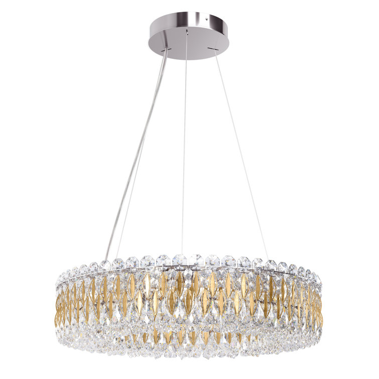 Heirloom Gold 12-Light Crystal Drum Chandelier
