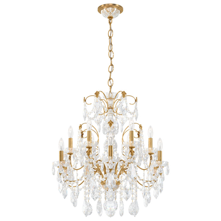 Heirloom Gold 12-Light Traditional Crystal Chandelier