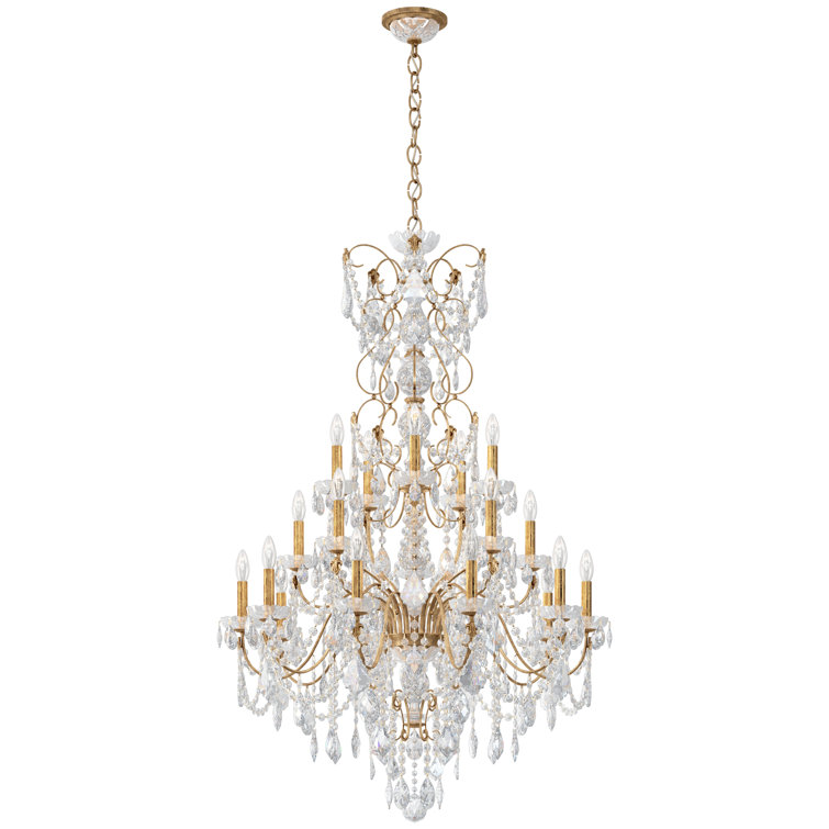 French Gold 20-Light Crystal Empire Chandelier