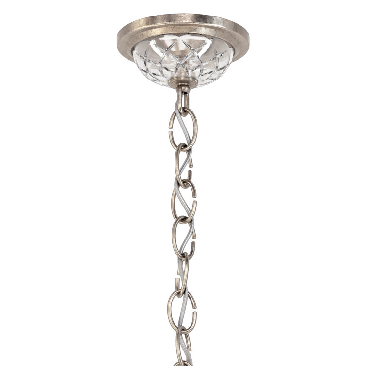 Antique Silver Heritage Crystal 20-Light Candle Chandelier