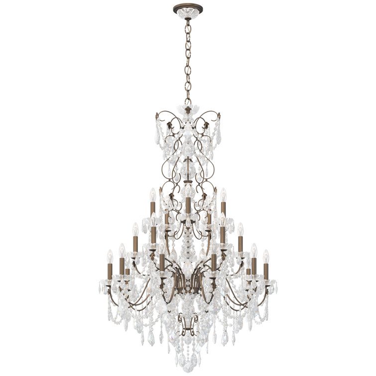 Etruscan Gold 20-Light Crystal Chandelier with Clear Heritage Crystals