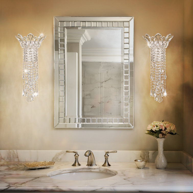 Trilliane Strands 21" Stainless Steel 2-Light Dimmable Sconce