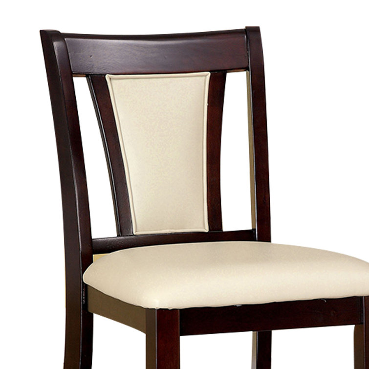 Transitional Brentwood 22'' Brown and Cream Leather Counter Stool