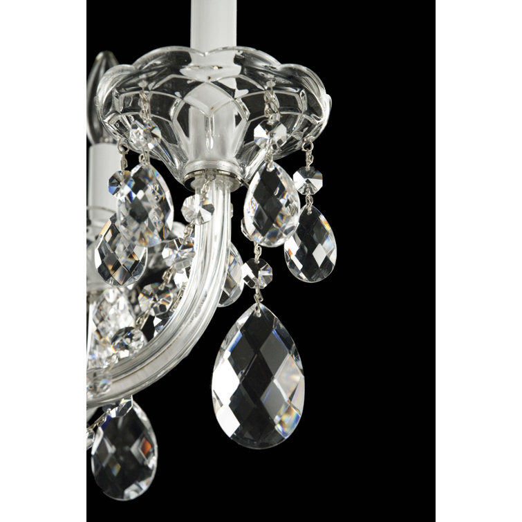 Elegant Heritage Clear Crystal 7-Light Chandelier in Polished Silver