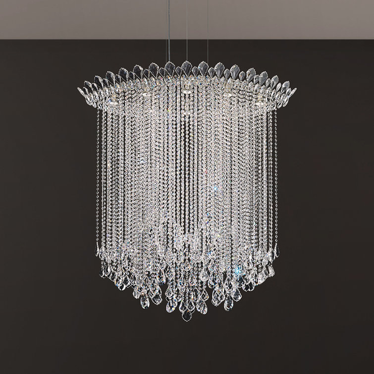 Trilliane 8-Light Clear Crystal Stainless Steel Chandelier