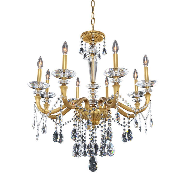 Historic Brass and Crystal 8-Light Traditional Chandelier