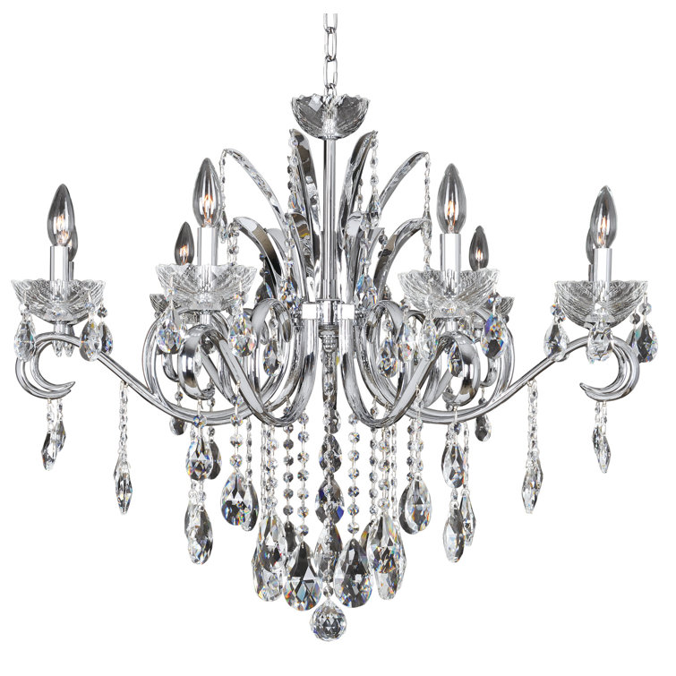 Catalani Chrome and Crystal 9-Light Chandelier