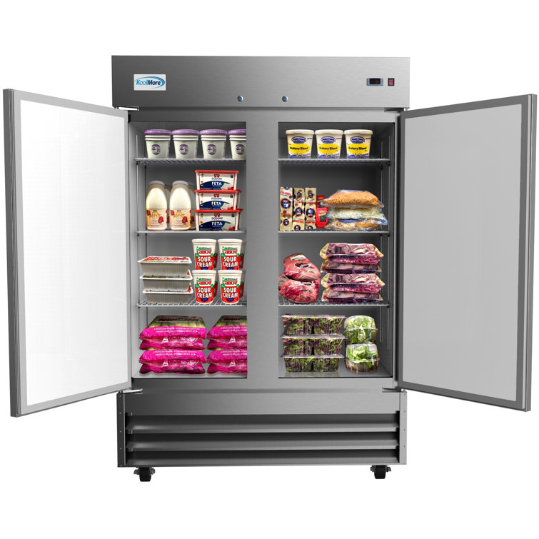 54" Stainless Steel Two-Door Commercial Reach-In Refrigerator