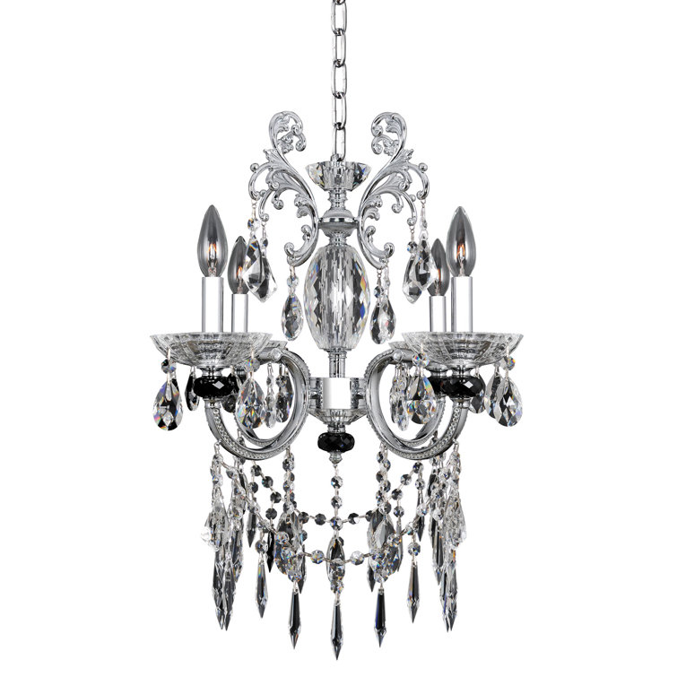 Mini Chrome Crystal 4-Light Chandelier
