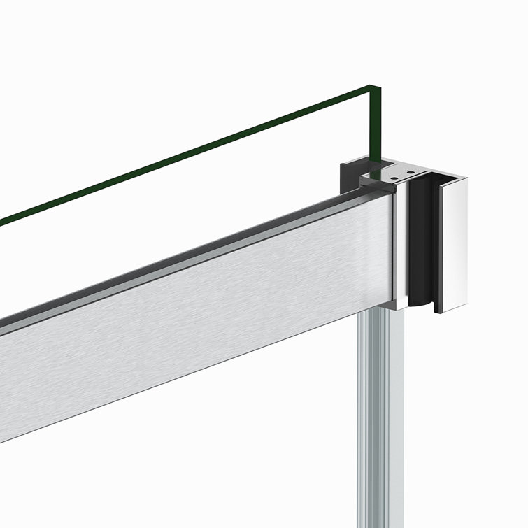 Spezia 60" x 76" Frameless Nickel Shower Enclosure with Sliding Doors