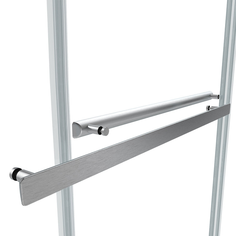 Spezia 60" x 76" Frameless Nickel Shower Enclosure with Sliding Doors