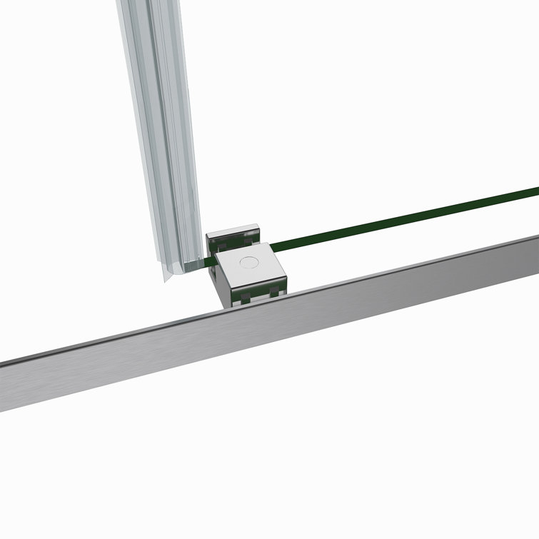 Spezia 68" Nickel Double Sliding Frameless Glass Shower Door