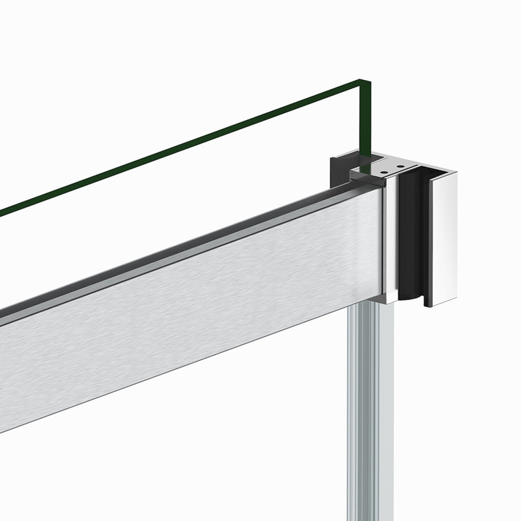 Spezia 68" Nickel Double Sliding Frameless Glass Shower Door