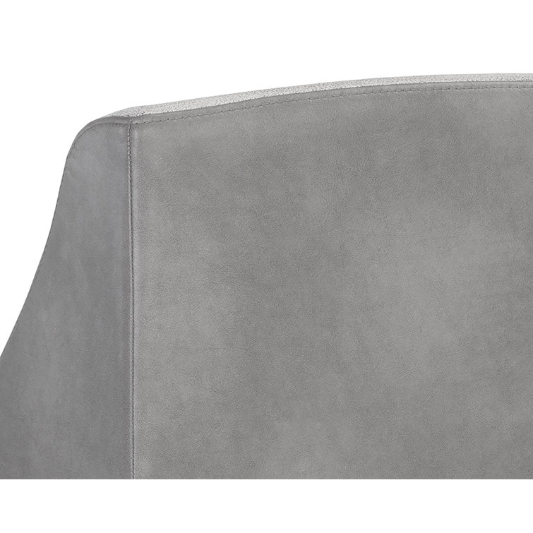 Bravo Metal and Polo Club Stone Counter Stool with Gunmetal Legs