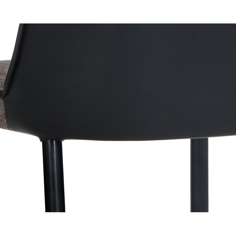 Sparrow Grey and Napa Black Transitional Counter Stool with Copper Foot Caps