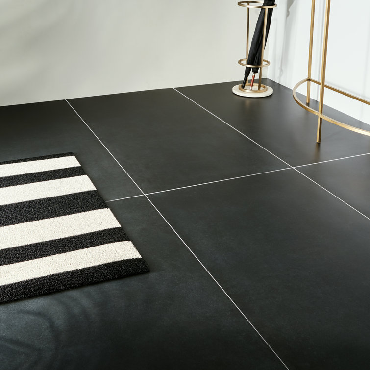 Large Format Black Matte Rectified Porcelain Wall & Floor Tile