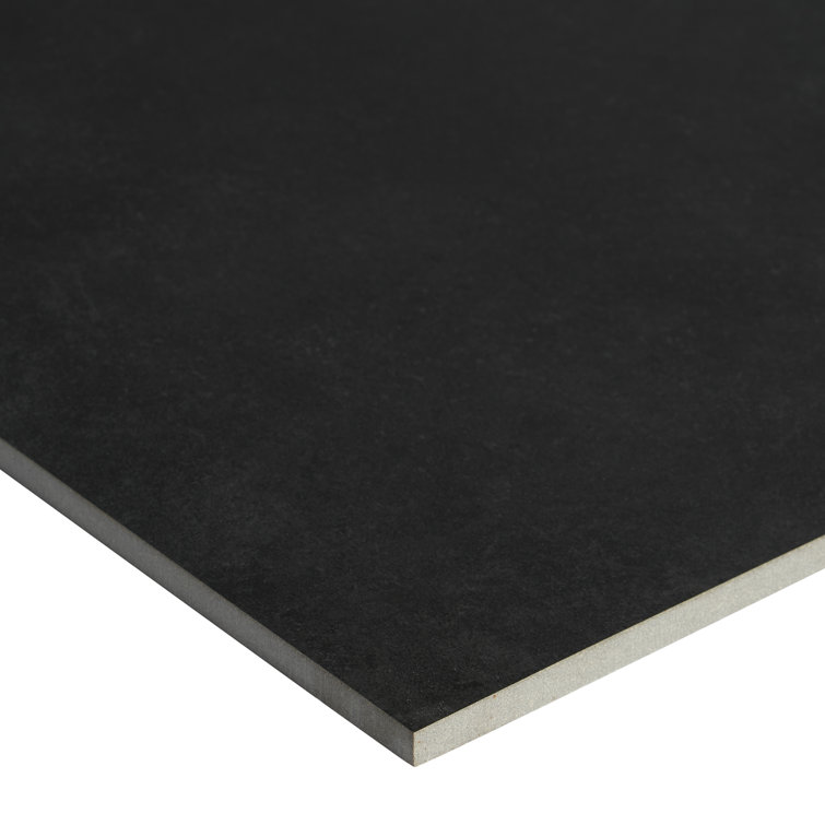 Large Format Black Matte Rectified Porcelain Wall & Floor Tile
