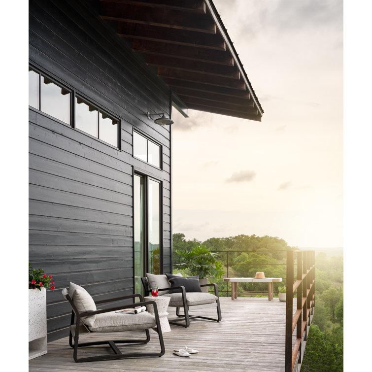Solano 50'' White and Washed Brown Modern Teak Outdoor Bench