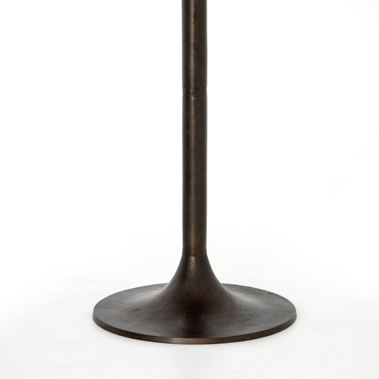 Antique Rust Round Aluminum Bar Height Table