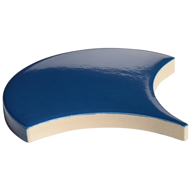Tidewater Blue Ceramic Fish Scale Wall Tile
