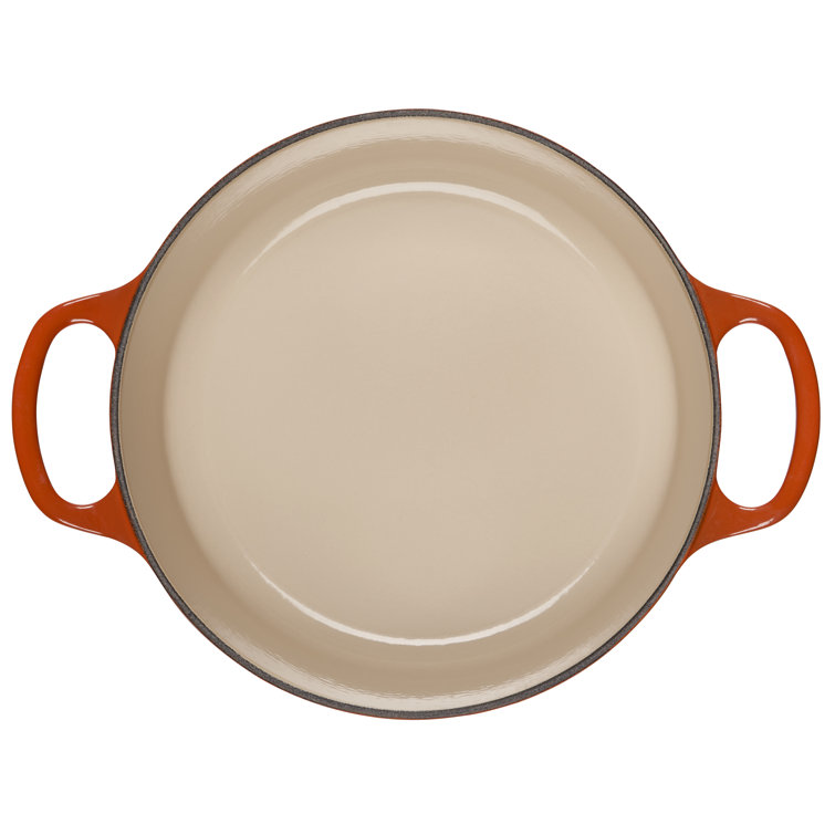 Flame Enameled Cast Iron Round Dutch Oven with Lid, 5.5 Quart