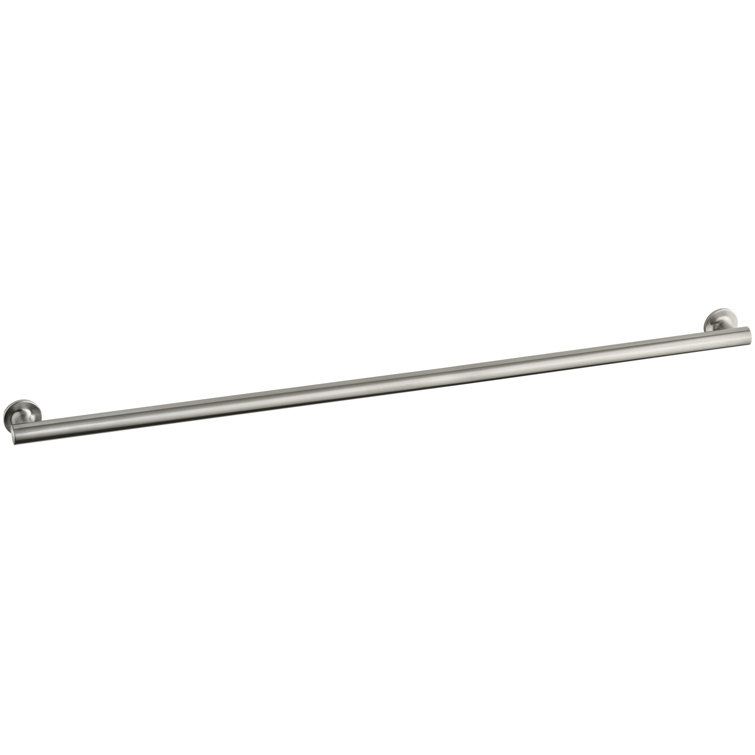 Vibrant Brushed Nickel 12" Metal Grab Bar