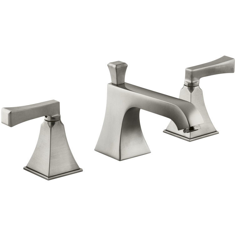 Elegant Vibrant Brushed Nickel Widespread Bathroom Faucet