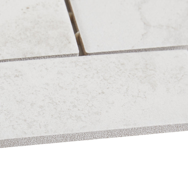 Matte White Porcelain Herringbone Mosaic Tile Sheet