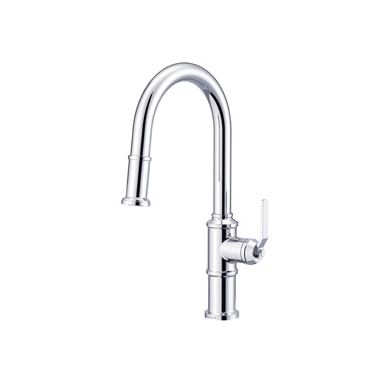 Kinzie Chrome Single Handle Pull-Down Kitchen Faucet with Spray