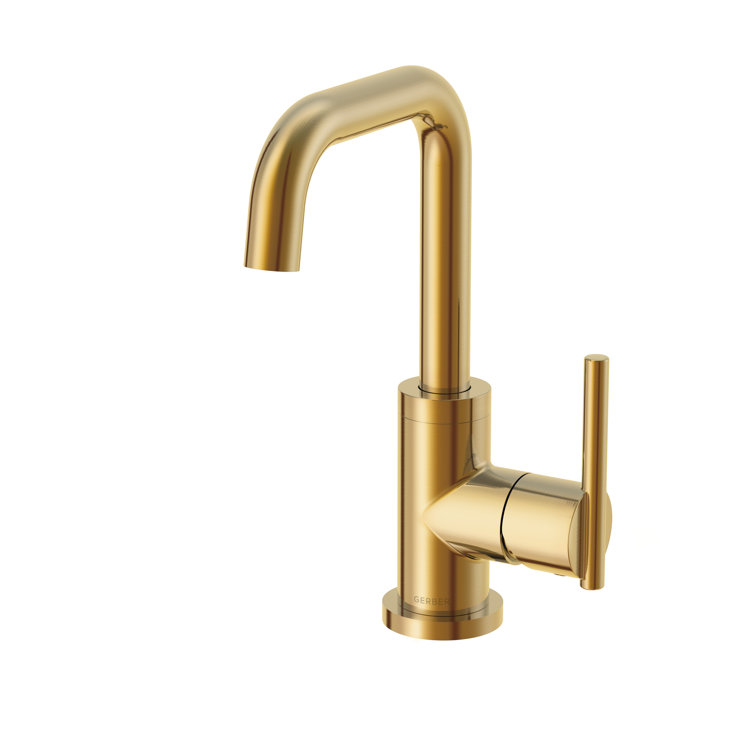 Parma Brushed Bronze Single Hole Bathroom Faucet with Metal Drain Assembly