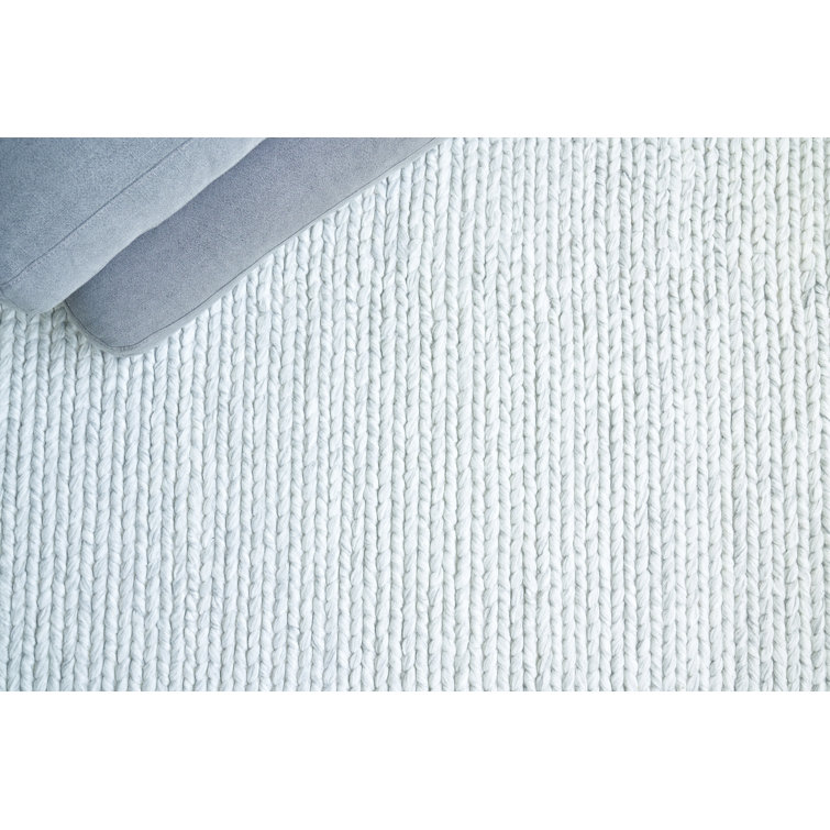 Handmade Gray Braided Cotton and Synthetic 9' x 12' Rug
