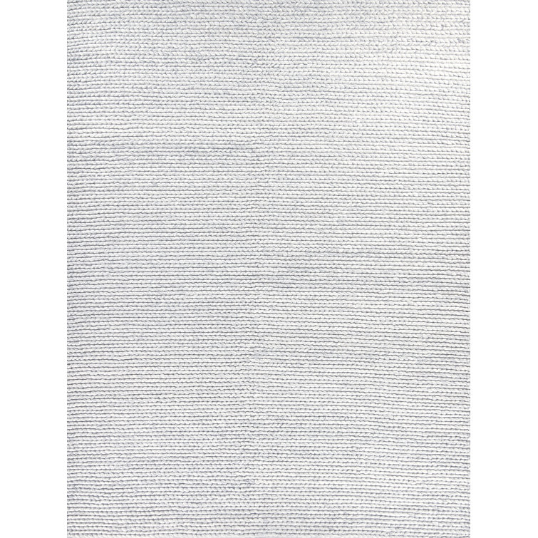 Handmade Gray Braided Cotton and Synthetic 9' x 12' Rug