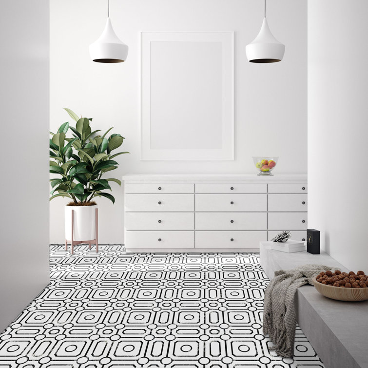 Carrera Pattern 12" x 12" Self-Adhesive Vinyl Floor Tiles