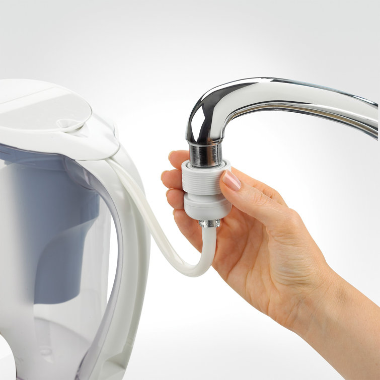 Clear 72 oz Blue and Clear Water Filter Pitcher