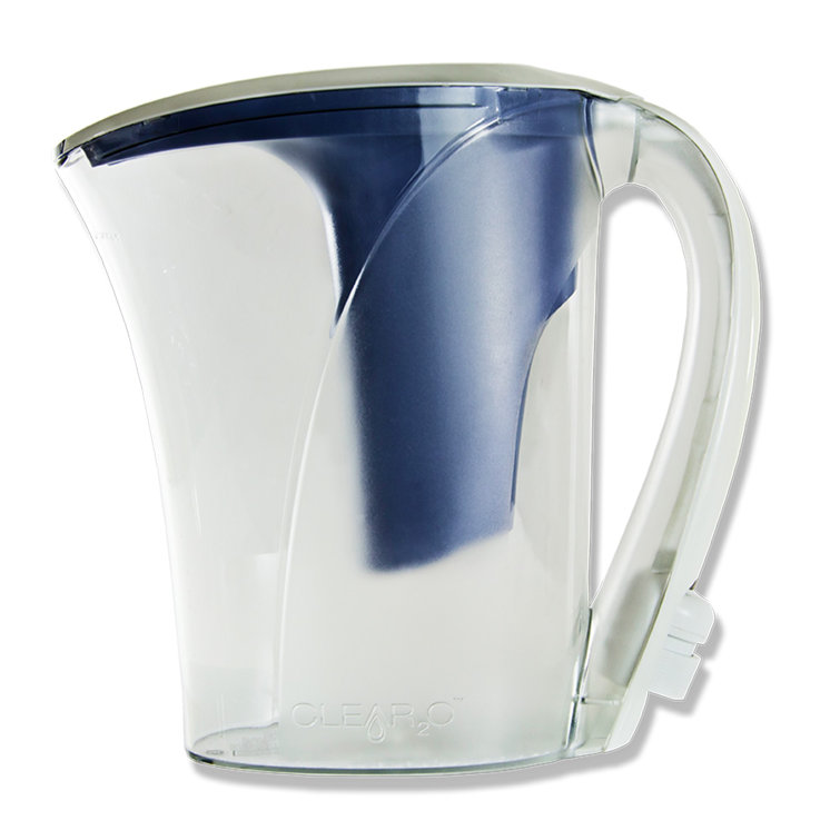 Clear 72 oz Blue and Clear Water Filter Pitcher
