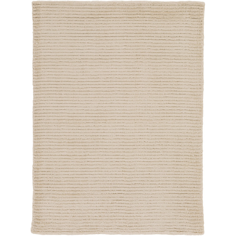 Hand-Woven Beige Wool & Viscose 2' x 3' Tiffany Area Rug