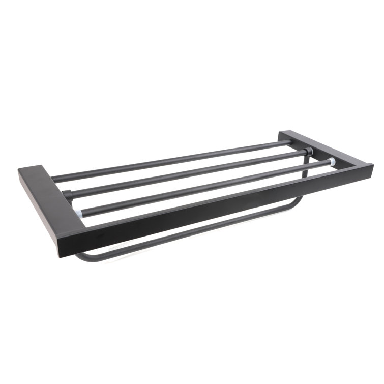 Florence Black Brass Wall-Mounted Towel Rack