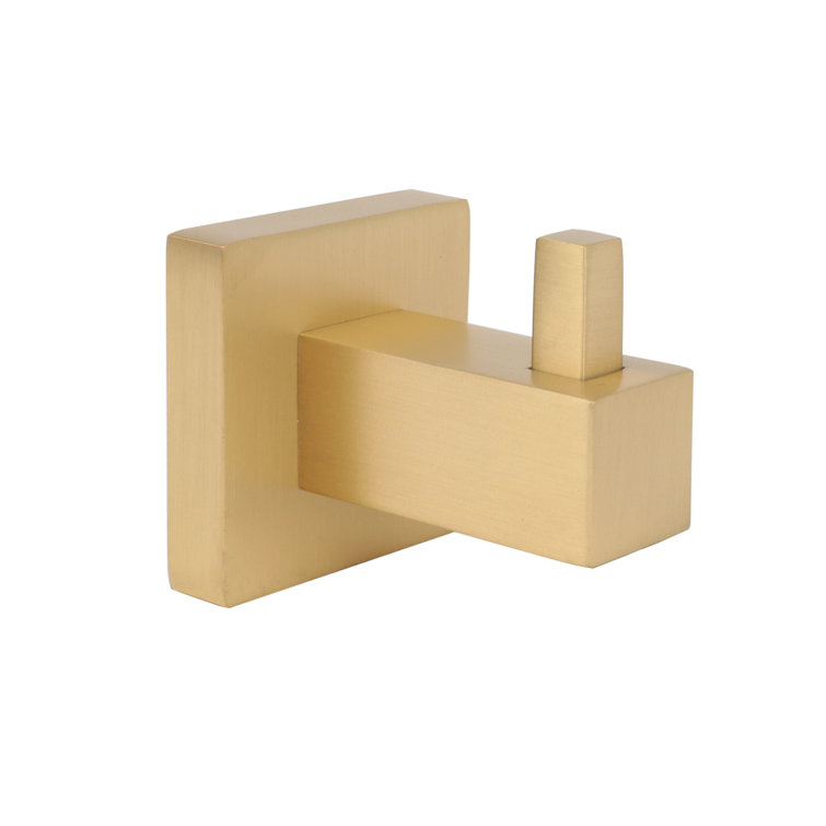 Matte Gold Wall Mounted J-Hook Robe Hook