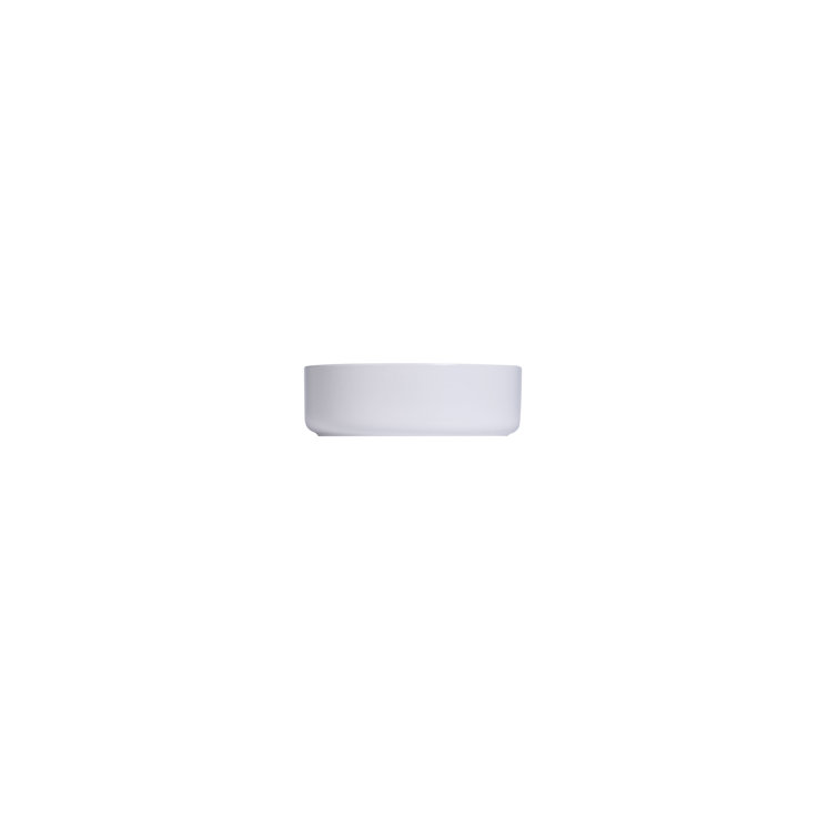 14'' Round White Ceramic Undermount Bathroom Sink