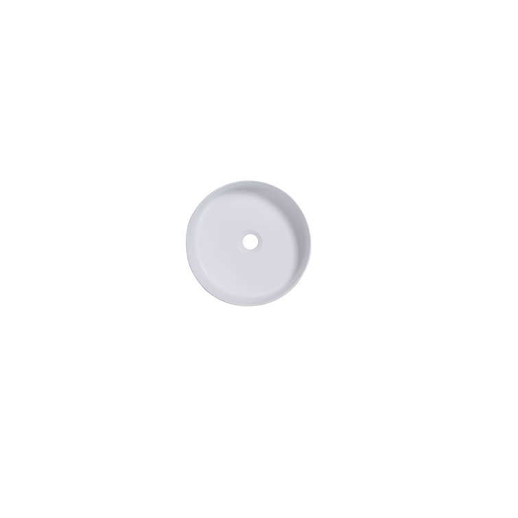 14'' Round White Ceramic Undermount Bathroom Sink
