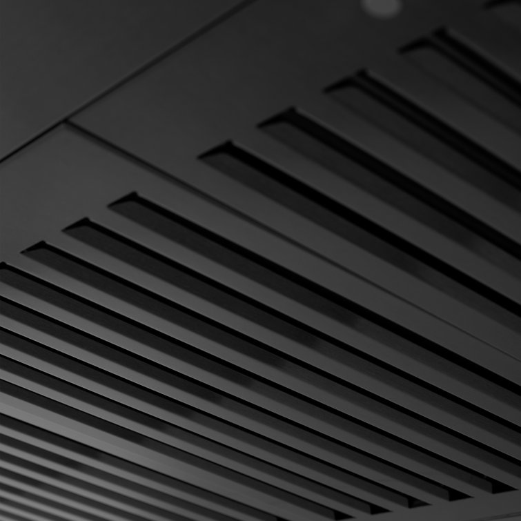36" Black Stainless Steel Convertible Wall Mount Range Hood