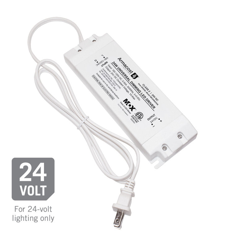 White Universal Dimmable LED Driver with Detachable Cord