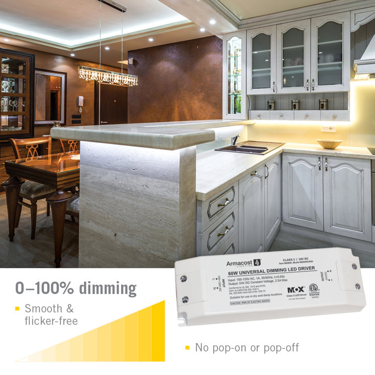 Armacost 60W White Universal Dimmable LED Driver