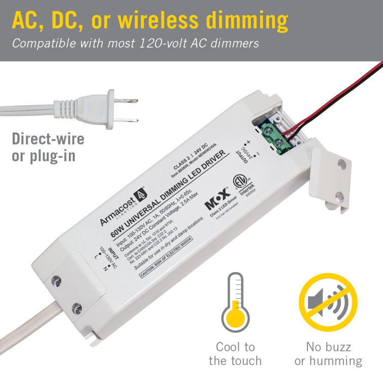 Armacost 60W White Universal Dimmable LED Driver