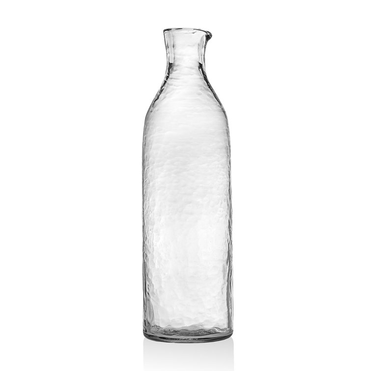 Clear Glass Round Classic Beverage Carafe with Lid