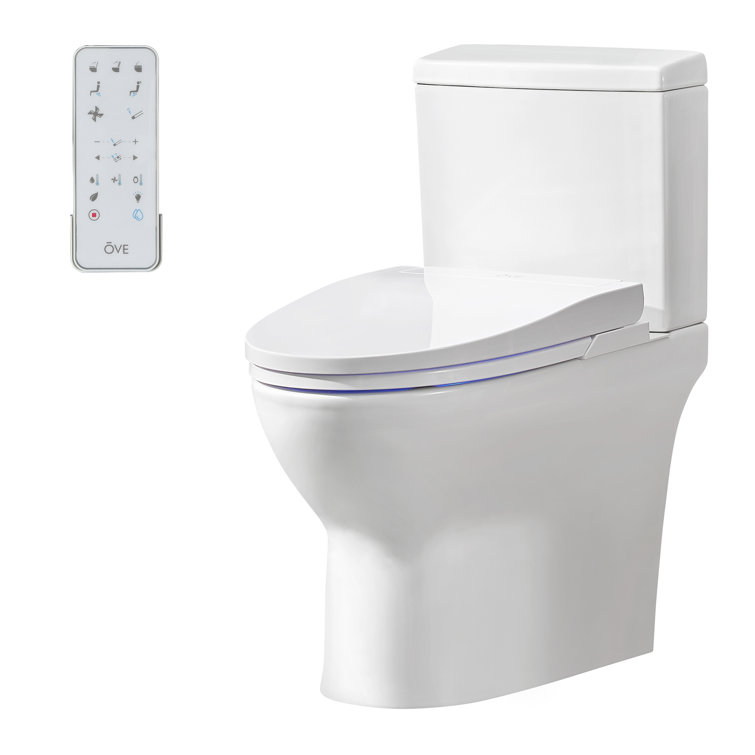 Wilma White High Efficiency Elongated Two Piece Bidet Toilet