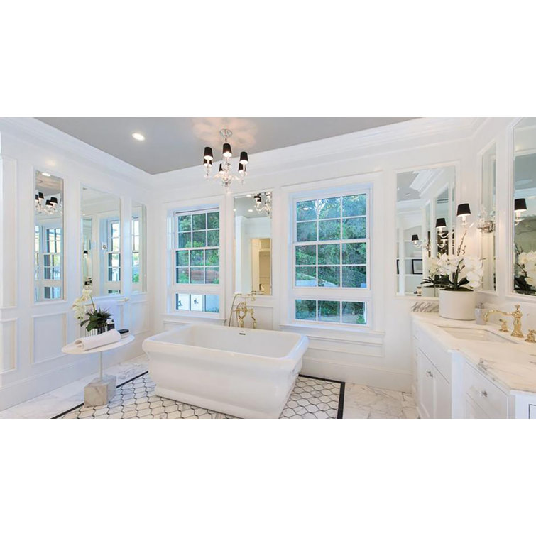Michelangelo 70'' White Acrylic Freestanding Rectangular Bathtub