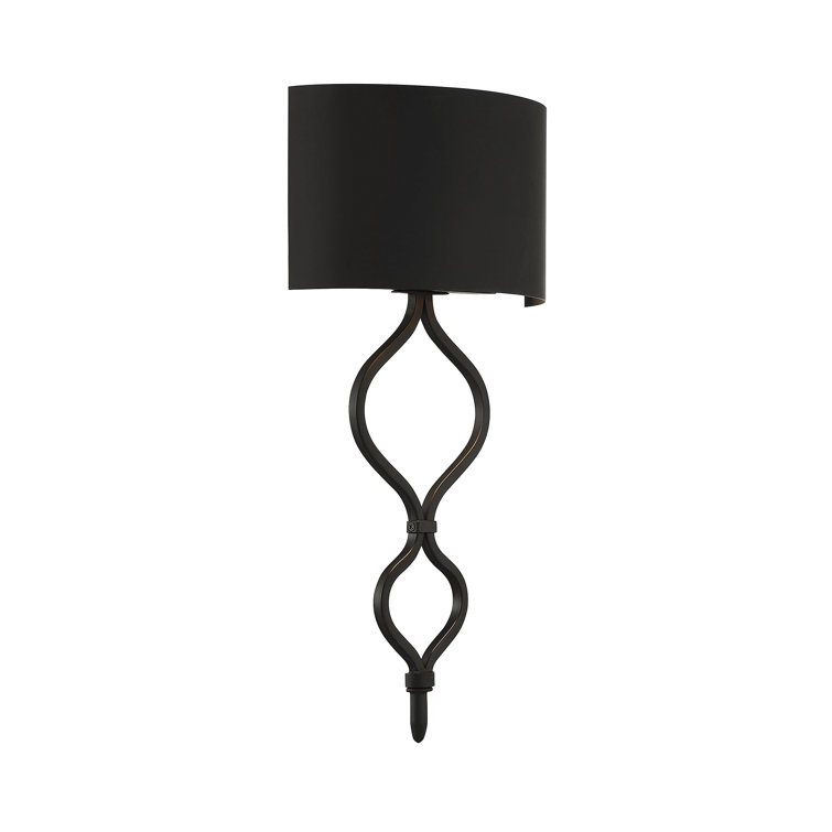 Matte Black Curved Metal LED Wall Sconce