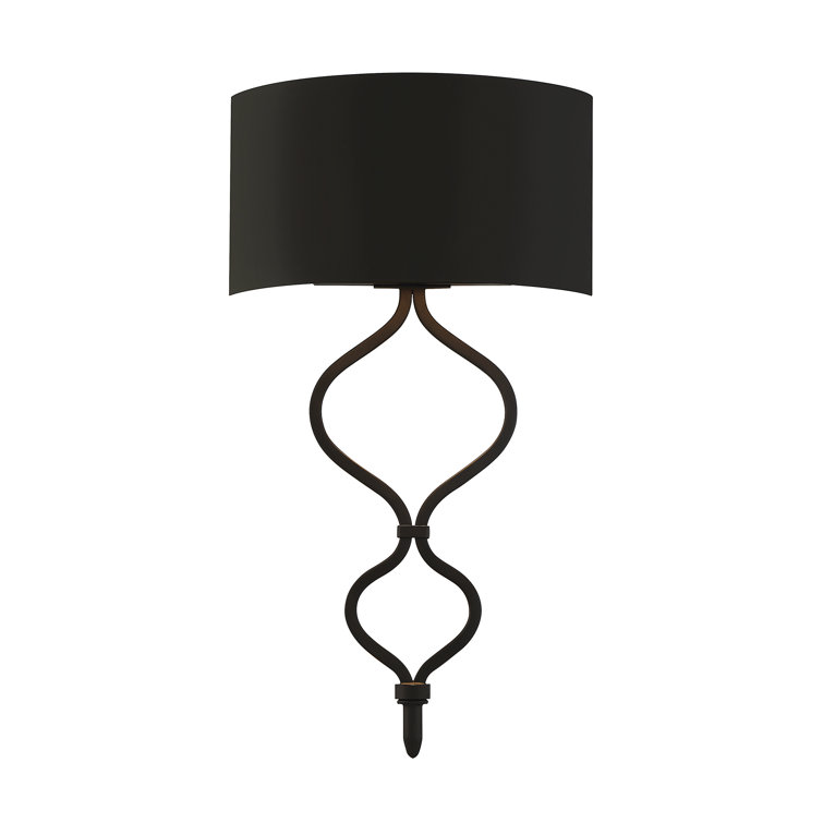 Matte Black Curved Metal LED Wall Sconce